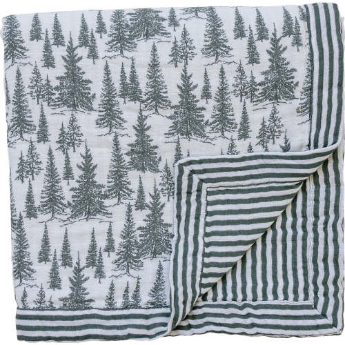 Forest + Green Stripes Muslin Quilt – Harper 'n Olive