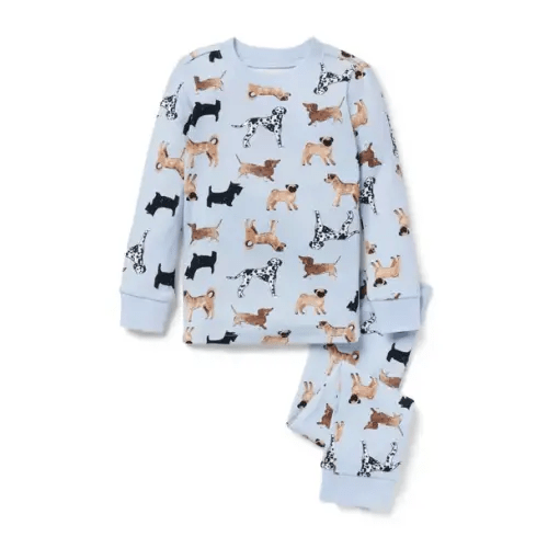 Boy Pale Blue Dog Friends Good Night Pajama In Dog Friends by Janie and Jack