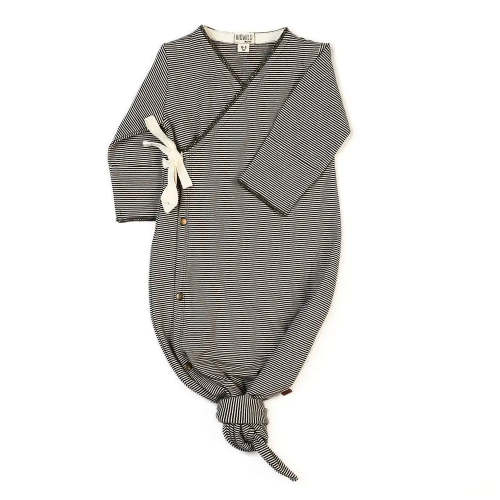 Organic Baby Kimono Gown - Stripe
