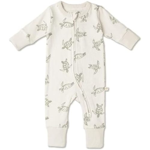 MakeMake Organics GOTS Certified Organic Baby Clothes 2-Way zip romper Footie Infant Gender Neutral Baby Boy Girls