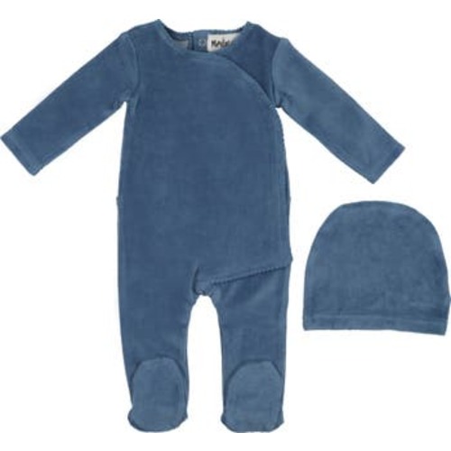 Velour Wrap Footie & Hat Set