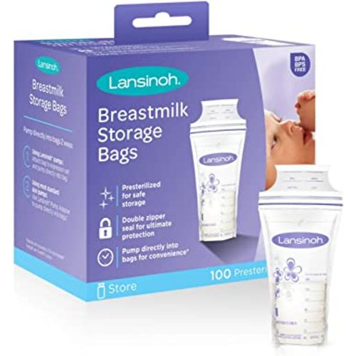 Lansinoh Breastmilk Storage Bags - 100 ct (4 Packs (100 Count))