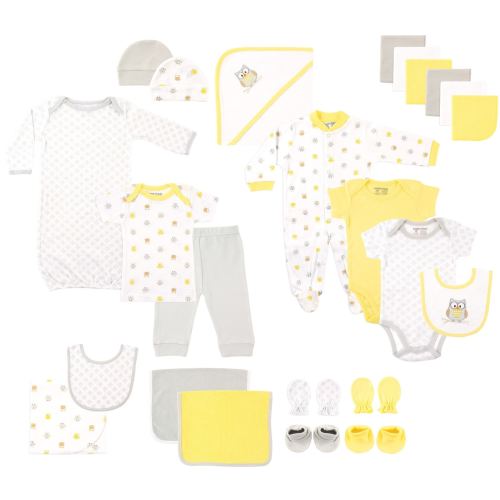 Luvable Friends Baby Unisex Layette Gift Cube, Owl, 0-6 Months - Owl