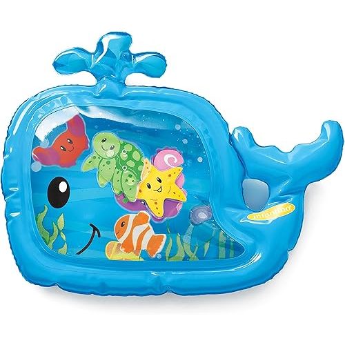 Infantino Jumbo Pat & Play Water Mat, Sea-Themed Mess-Free Water Play for Babies, Supports Tummy Time and Motor Skills Development, Multicolor, 3M+