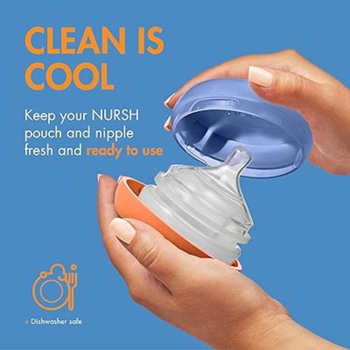 Boon Nursh Storage Buns - Baby Bottle Organizer & Storage - Holds Bottles, Pouches, Nipples & Pacifiers - Color Block - 3 Count