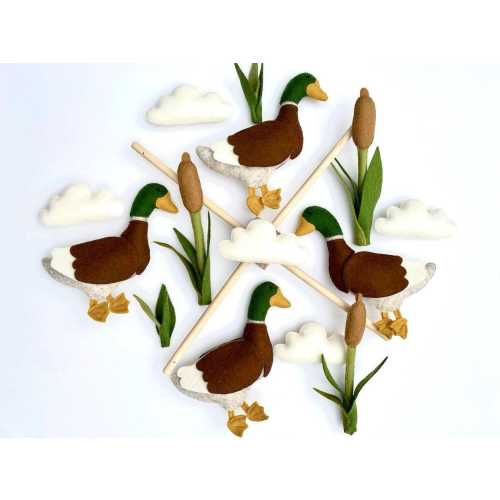 Goose baby mobile, crib mobile mallard duck, geese mobile nursery, bird nursery decor, bird mobile, duck mobile