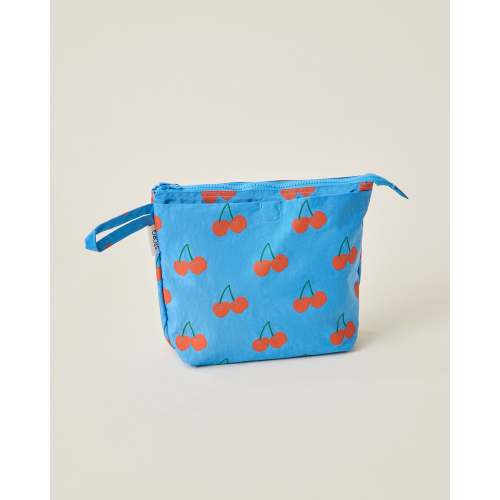 Quick Change Kit Bag Diaper Clutch Baby Bag With Changing Mat | Blue Cherries - Storq by Kindred Bravely