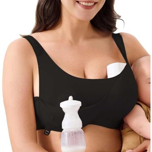Hands-Free Pumping Bra | 2-in-1 Nursing & Pumping Bra | Seamless Jelly Push Up | Double Layer Privacy