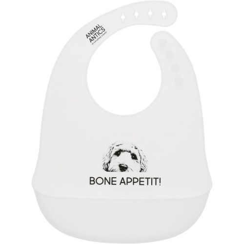 Pavilion Gift Company - Bone Appetit! - Silicone Bib Baby Toddler Child Accessory Dog Doggy Puppy K9 Dog Lover Bib