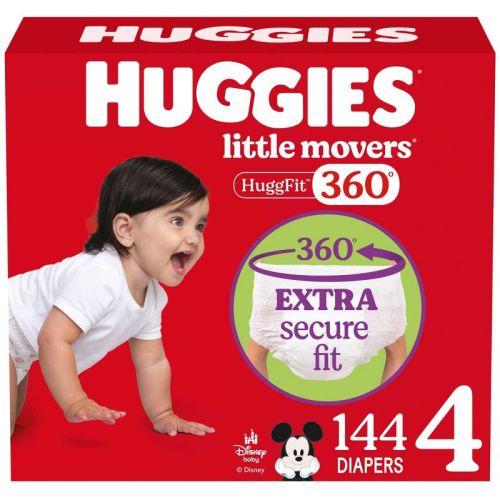 Huggies Little Movers HuggFit 360 Pull On Diapers -Size 4 - 144ct