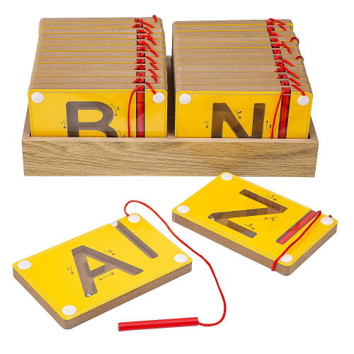 Fun Express 13 3/4" x 9 3/4" Alphabet Wood Tracing Boards – 26 Pieces