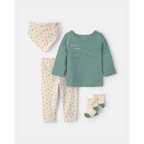 Baby Boy 4-Piece Dinosaur Outfit Set - Green/Ivory | Carter's