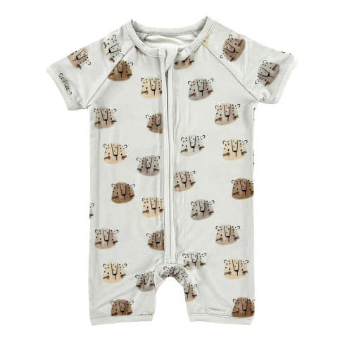 Little Leopard Bamboo Short Romper