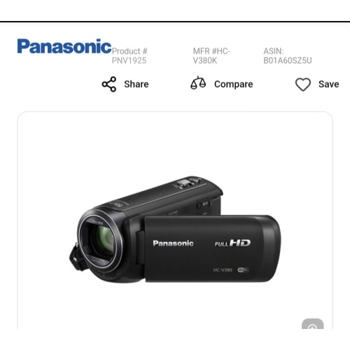Panasonic HC-V380K - Google Shopping