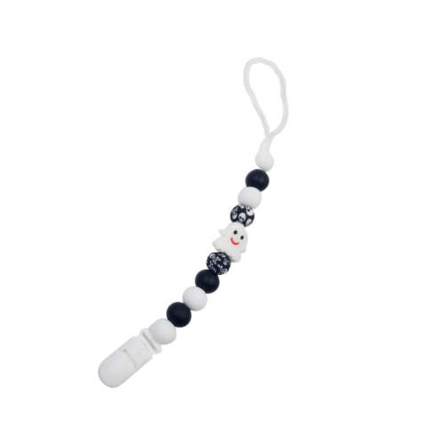 Ghost Skull Pacifier Teether Clip