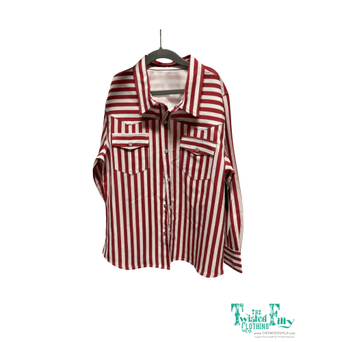 The Twisted Filly Clothing Co. Red Striped - Toddler - LS Pearl Snap Shirt - Red Striped - Toddler - LS Pearl Snap Shirt