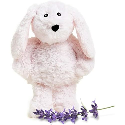 warmies Microwavable & Weighted Stuffed Animals, Pink Bunny - Heated Stuffed Animal Plushie for Warmth & Comfort - Cute Soft Plush Toys for Adults & Children (Boys, Girls, Babies & Toddlers)