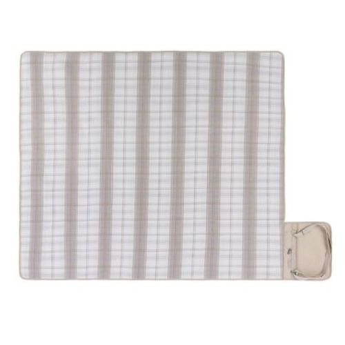 Oniva 59"x51" Portable Outdoor Picnic Blanket - Neutral Plaid