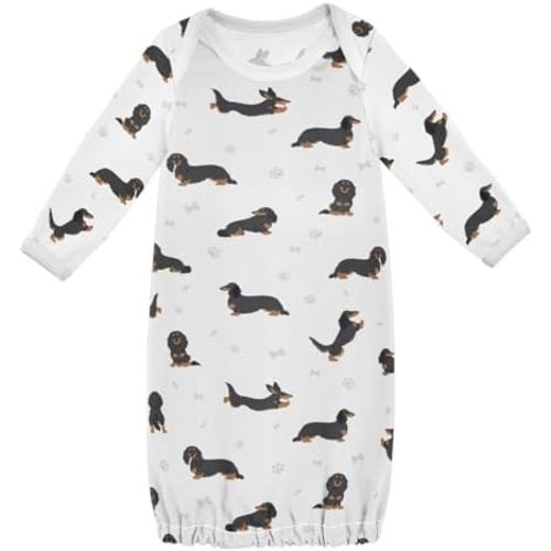 vvfelixl Baby Sleeper Gown for Newborn Boy Girls Golden Retriever Dogs Cartoon Infant Nightgown for 0-3 Months