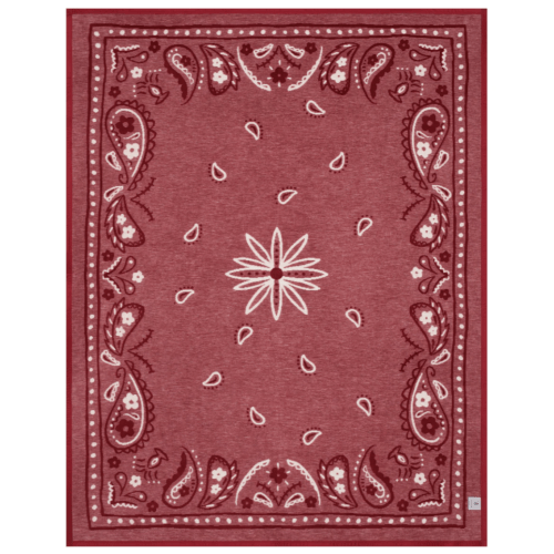 Vintage Red Bandana Blanket