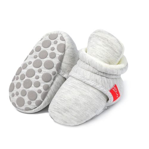 SOFMUO Unisex Baby Girl Boy Slippers Lightweight Non-Slip Indoor Moccasins House Shoes Toddler Booties