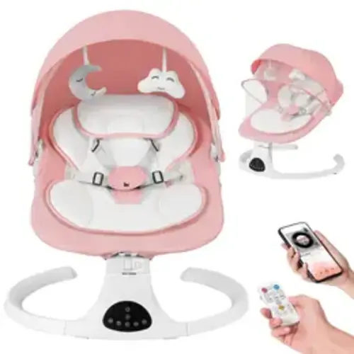 Baby Electric Bouncer for Infants,Baby Swing,5 Speeds and 10 Lullabies,Bluetooth Music,Remote Control,Adjustable Backrest,Indoor Use - TikTok Shop