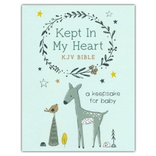 Kept in My Heart KJV Bible (boy cover): A Keepsake for Baby, Paper over boards