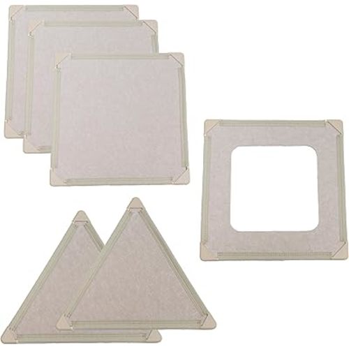 Magnetic Panel Playhouse - Square and Triangle Panel Booster Pack, Lightweight Panels with Built-in Magnets Easily Snap Together - Requires Big Set