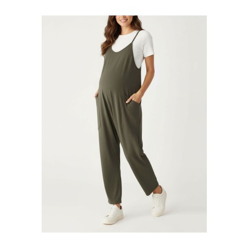 Sleeveless Relaxed Fit Maternity Jumpsuit
