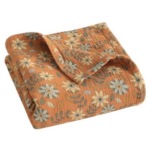 4-Layer Muslin Cotton Toddler Blanket, Soft & Skin-Friendly Swaddle Blanket for Nursery & Crib - NTBAY