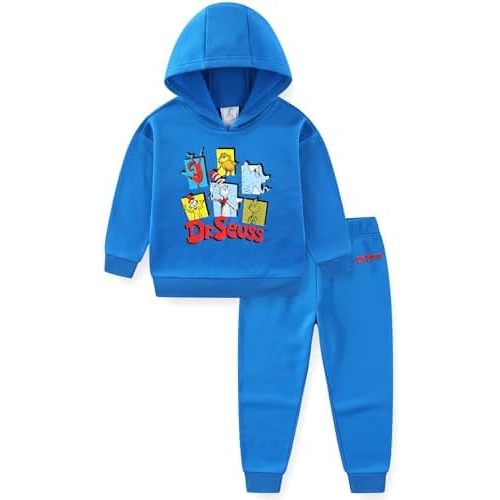 Dr. Seuss Cat in the Hat Boys Hoodie and Pants Set for Toddler to Big Kids