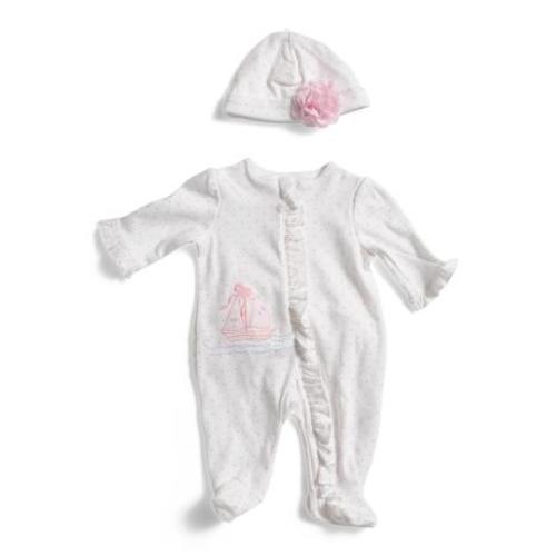 Newborn Girls 2pc Floral Breeze Footed Coveralls With Hat | Kids & Baby | TJ Maxx