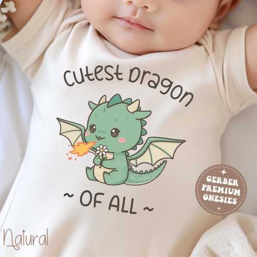 Dragon Baby Onesie® Dragon Baby Shower Gift Fantasy Baby Outfit Cutest Dragon Of All Baby Bodysuit Year Of The Dragon Onesie® Newborn Gift