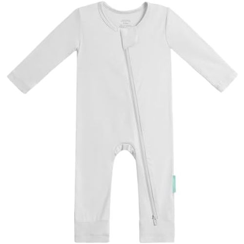PurComfy Bamboo Viscose Baby Romper, Long Sleeve Pajmas for Boy Girl