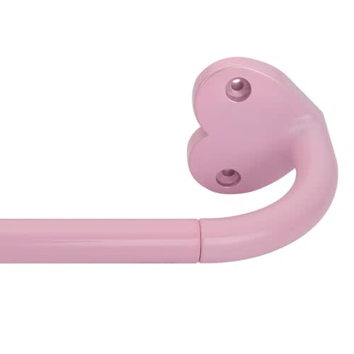 Pink Curtain Rods for windows 32 to 150 inch,Adjustable Blackout Curtain Rod foBedroom,Outdoor,3/4 Inch Diameter for Bedroom,Kitchen and patio,No Rust (Pink, 32‘’-45‘’)