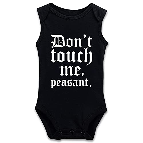 DOQOSESHY Don't Touch Me Peasant-Baby Outfit Boys Girls Romper Short Sleeve/Sleeveless/Long Sleeve Bodysuit