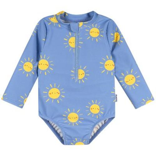 Gerber Baby Girls' Rashguard Swimsuit, Sunshine Smiles, 0-3 Months