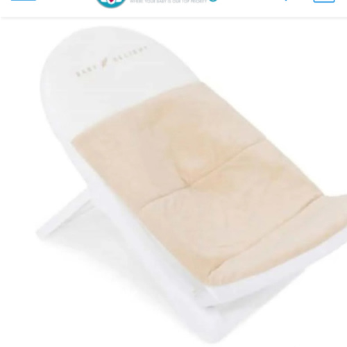 Baby Delight Cushy Nest Cloud Premium Infant Bather - White / Grey