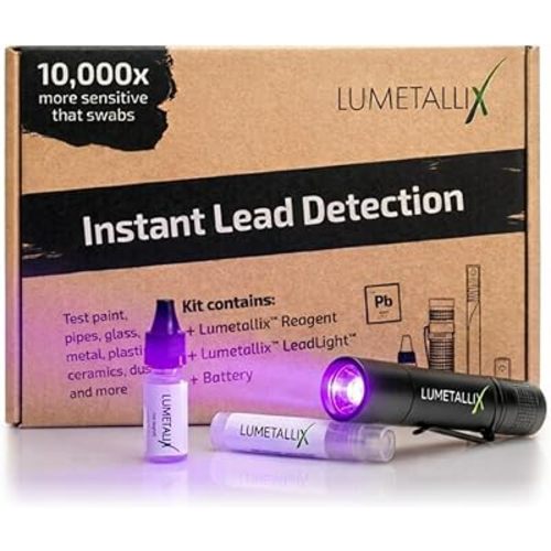 Lumetallix The Original Glowing Lead Test - Instant Lead Detection Lead Test Kit for Paint, Ceramics & more Fast, Accurate Results Home Safety & Easy to Use - Home Lead Test Kit - Lead Paint Test Kit