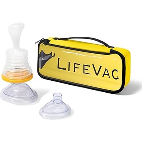 LifeVac Yellow Travel Kit - Portable Suction Rescue Device, First Aid Kit for Kids and Adults, Portable Airway Suction Device for Children and Adults