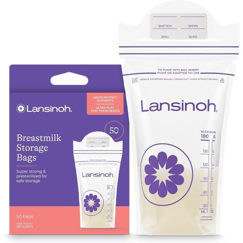 Lansinoh Breast Milk Storage Bags 1 pack of 50 count.