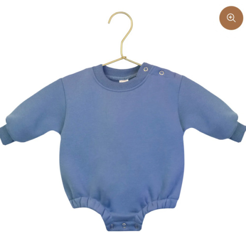 Sweatshirt Romper - Cadet
