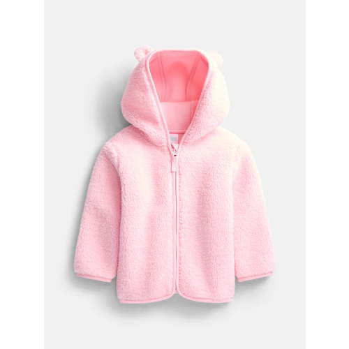 Wonder Nation Baby and Toddler Teddy Fleece Jacket with Hood, Sizes 12M-5T