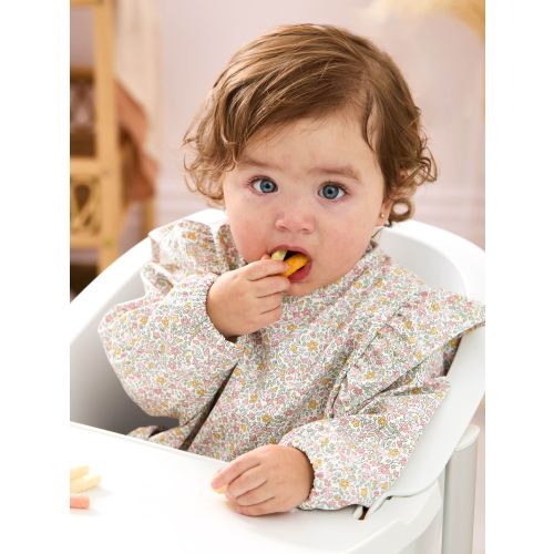 JoJo Maman Bébé Ditsy Floral Frill Sleeved Bib