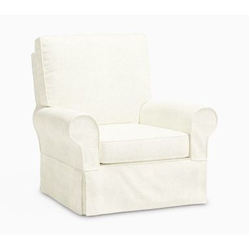 Comfort Glider Slipcover Set Washable Cotton White