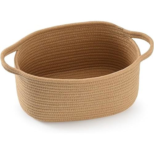 Cute Woven Gift Basket with Handle – Brown Storage Basket Empty, Gift Baskets for Valentines Day Birthday Baby Shower Raffle Burr, Decorative Organizer ontainer for Office, Home