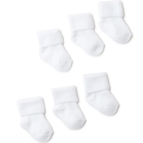 Carter's Child of Mine Calcetines de Felpa con Puños Doblados para Bebé Tallas Recién Nacido-6 Meses