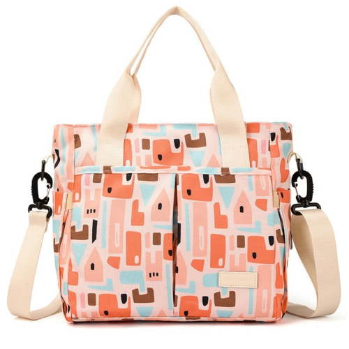 Diaper Bag Tote, Large Tote Diaper Bag for Women Men with Shoulder Straps, Cute Hospital Baby Diaper Tote Bag for Mom, Newborn Baby Diaper Maternity Bag - Pink