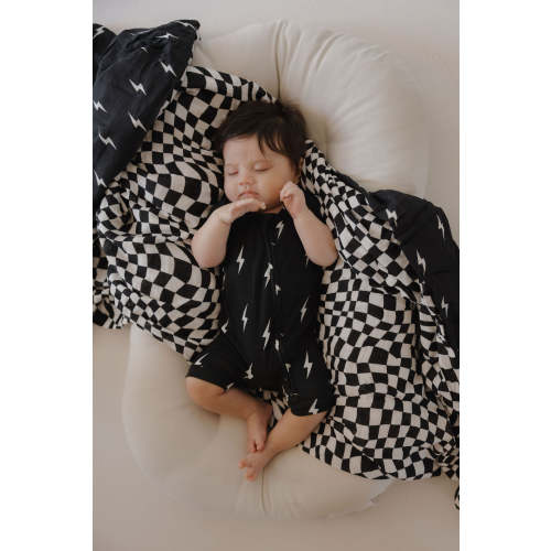Shortie Bamboo Zip | Midnight Lightning Bolt