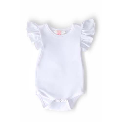 White S/S Flutter Bodysuit